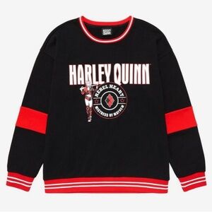 DC Comics Batman Harley Quinn Varsity Crewneck Small Halloween Costume Sweater